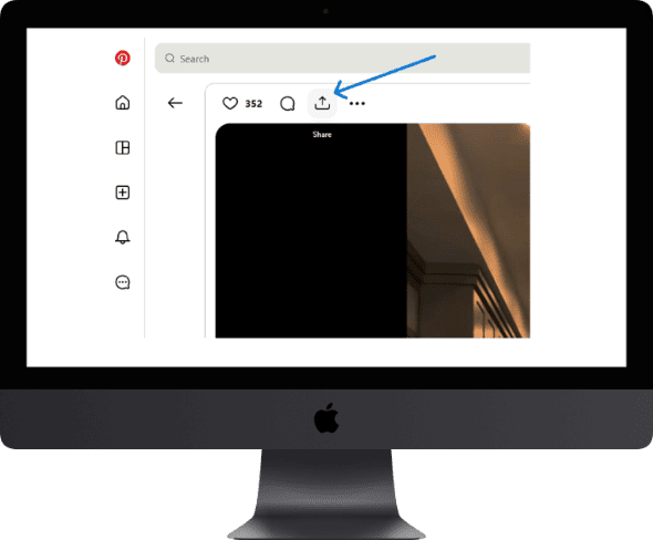 Find the video pin you want to download on the Pinterest app or website.
