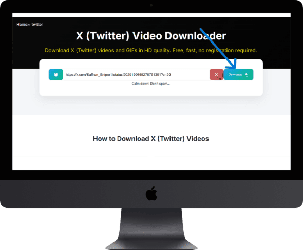 Paste the URL in the box above and click the Download button.